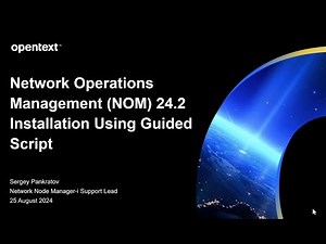 Network Operations Management (NOM) version 24.2 Installation Using Guided Script