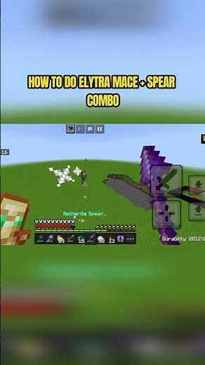 HOW TO DO ELYTRA MACE + SPEAR COMBO #minecraft #mace