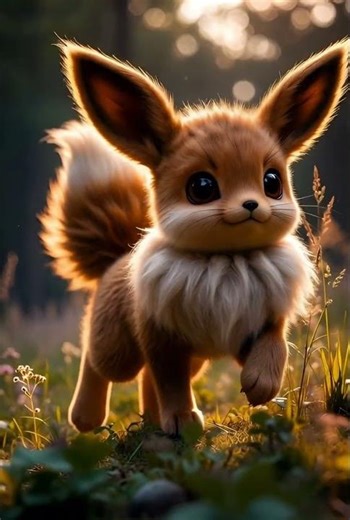 Realistic Eevee is SO FLUFFY 🧸🤎Would you keep Eevee or evolve it?