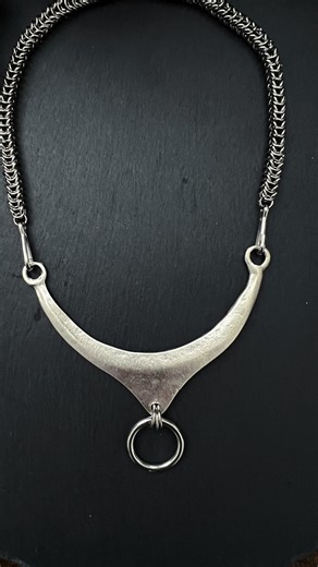 Handmade Chainmail Necklace With O Ring – Gothic Statement Jewelry - Etsy