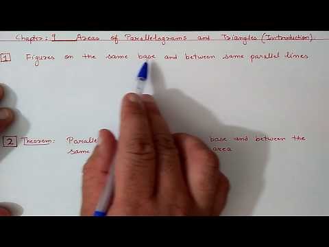 Chapter: 9 (Introduction) Areas of Parallelograms and Triangles | Ncert Maths Class 9 | Cbse.