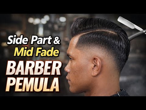 LEARN SIDE PART & MID FADE | BEGINNERS BARBERS WILL AUTO UNDERSTAND‼️