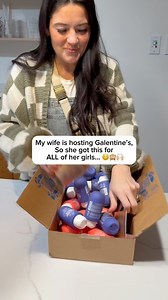 THE MINI PERFUME.... 😳🙈 Should I ask how much it all cost? 😬 Sam LOVES to give gifts, in fact she hates receiving gifts but she is so good at giving gifts to others. I love her heart and how generous she is. I’m sure her girls will love them. Comment “SHOP” and I’ll DM you my goodies! #danandsam #girlsnight #galentines #couples #relationshiphumor https://liketk.it/55s7G | We Are Dan and Sam