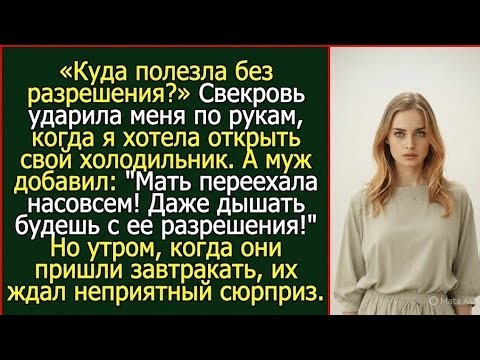 «“Куда полезла?!” — свекровь ударила меня по рукам… но это было её последней ошибкой»