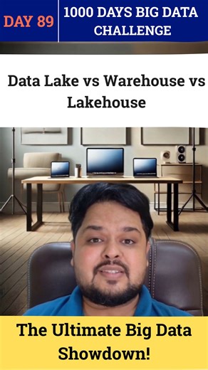 CloudFrame Skills on Instagram: "📢 Day 89 of 1000 Days Big Data Challenge! 🏗️ Data Lake vs Data Warehouse vs Data Lakehouse | Big Data Architecture Simplified 💡 Confused between Data Lake, Data Warehouse, and Data Lakehouse? Here’s the 60-second breakdown 👇 Data Lake → Stores raw, unstructured data 🧾 Data Warehouse → Stores structured, processed data 📊 Data Lakehouse → Combines the best of both for analytics + AI 🚀 🧠 Tools: Databric
