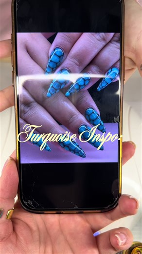 Turquoise Nails to Brighten Your Day