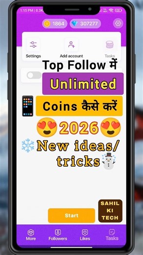 How to Increase Top follow Unlimited Coins ❄☃️ Top follow app unlimited coins 2026 |Tips💡|Top follow