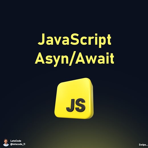 Let's Code | JavaScript Async/Await Explained | Write Clean Asynchronous Code in JS 🔹 Description async/await makes asynchronous JavaScript simple,... | Instagram