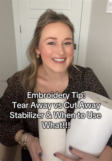 When to use Tear Away vs Cut Away Stablizier while Machine Embroidering!!
