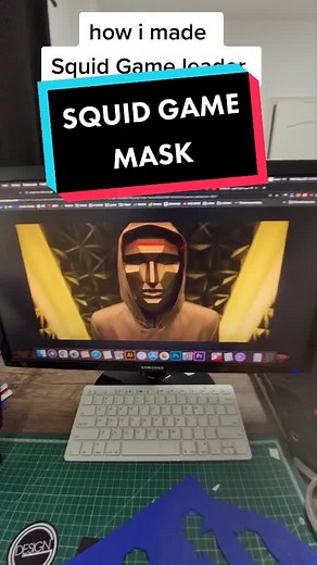 DIY Squid Game Front Man Mask Using Paper Techniques