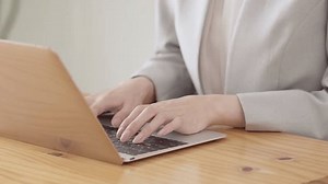 Asian businessman using a computer