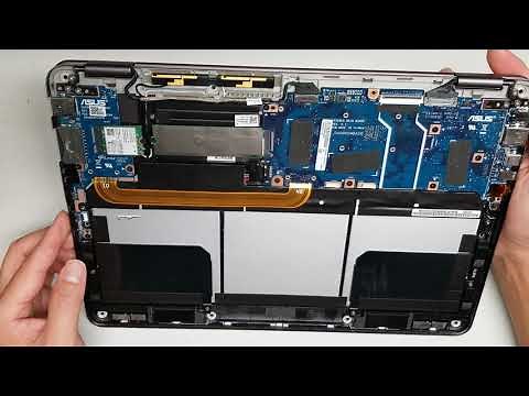 ASUS UX360C UX360CA Disassembly SSD Hard Drive Upgrade Hinge Replacement Repair