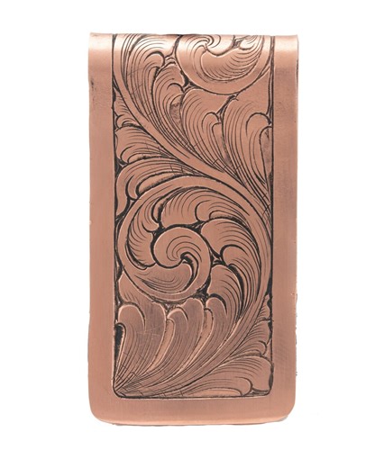 Copper Money Clip, Handmade Engraved Western Style - Etsy