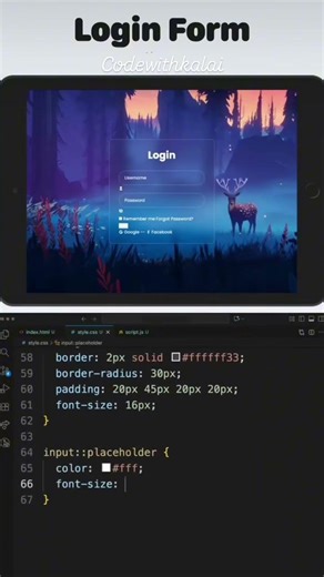 Build a Login Form in 30 Seconds ⏱️#shorts #webdesign #login_form #ui #coding #javascript