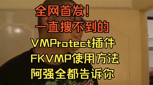 全网首发！一直搜不到的VMProtect插件FKVMP使用方法 阿强今天全都告诉你
