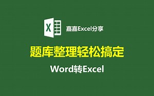 word试题怎么批量转化为excel格式