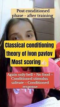 Pavlov's classical conditioning theory of learning 👍🏻🔥|Most scoring #shortsforgoals #ShortsForGoals