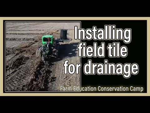 Installing field tile for drainage