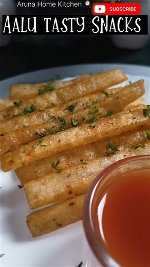 Aalu Tasty Snacks 😋❤️ Day47/90 Crispy Desi Snack 🔥#shorts #food #recipe #vlog #trend #eveningsnacks