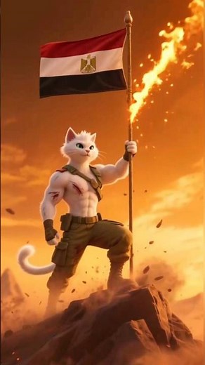 The Brave Cat’s Victory 🇪🇬🐾 | A Proud Kitten Celebrates His Hero Dad!#shorts #funny #animals #comedy