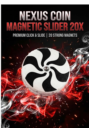 🌀 NEXUS COIN: MAGNETIC SLIDER 20X – Vortex Edition 🌀 Enter the spiral. Master the pull. The Nexus Coin is the pinnacle of multi-action haptics. Designed for those who demand both visual and tactile perfection, this 20-magnet powerhouse combines the smooth rotation of a premium coin with the heavy-duty mechanical snap of our most advanced sliding system. 🏛️ Gravitational Engineering * 🌀 Hypnotic Vortex Design: A high-contrast black and white swirl that creates a stunning visual blur at peak r