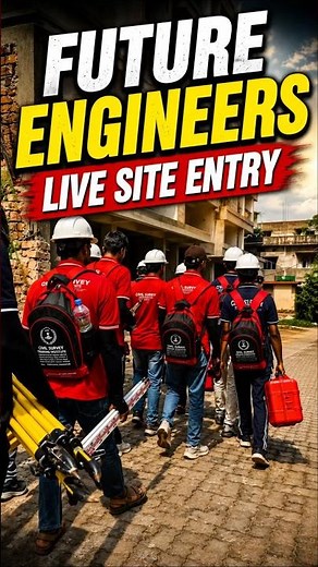 Total Station Land Surveyor Live Site Entry 😱 | CSTI Future Engineers #Shorts