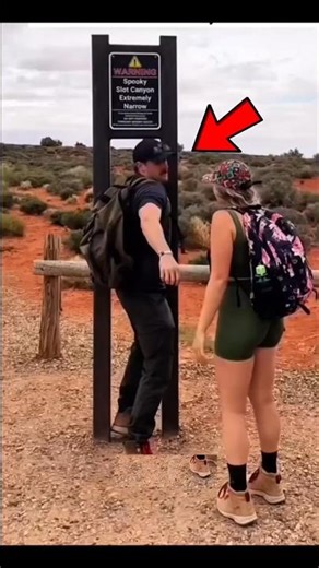 The Tiny Slot Test Before Entering a Spooky Canyon🤯 #shorts #shortvideo #trending #trivia