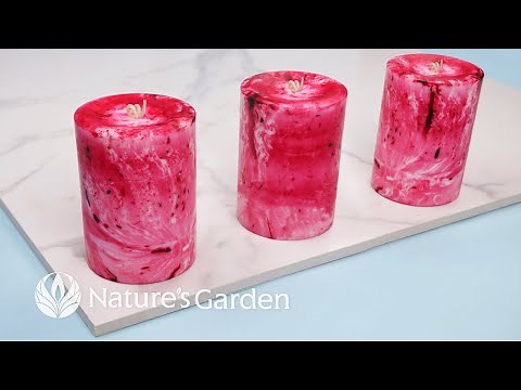 How to Make a Marbled Candle Tutorial | Nature’s Garden