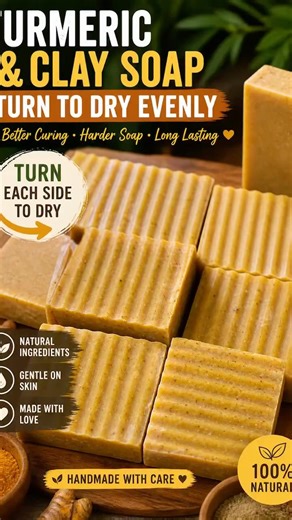 Natural Turmeric & Clay Soap Drying Tips #coldprocesssoap