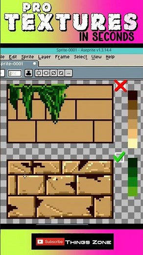 How to Make PRO Textures in Aseprite: Realistic Bricks + Brush (Quick and Easy)