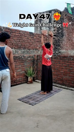 Weight Gain Challenge Day47 | Bhai Ne Guide Kiya ❤️ | No Gym,Home Workout#skinny #fitnessmotivation