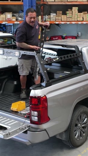 Manual Roller Shutter & Baja Tub Rack on the Mitsubishi Triton MV = Ultimate Setup #caraccessories