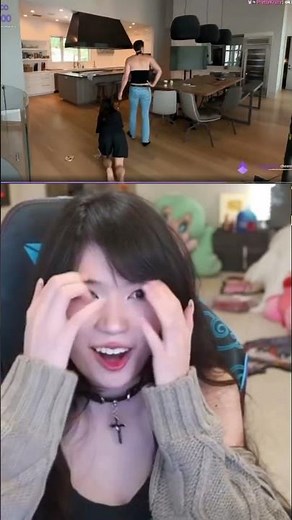 Emiru checks on the neighbor's house (Arther walking Alinity on a leash) #twitch #shorts #clips