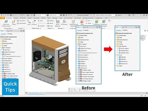 Autodesk Inventor | Folder for Assembly Parts/Components | Quick Tips