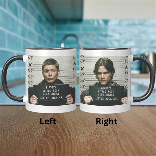 Supernatural Mug: Sam & Dean Winchester Mugshot Coffee Cup - Etsy