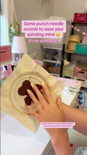 DIY Punch Needle Kits available @ ourcheerycorner.com 🫶🏻🧶 #punchneedle #crafty