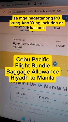 Kabayan! Cebu Pacific baggage allowance. Riyadh to Manila Flights.#kabayan #cebupacific #Flights