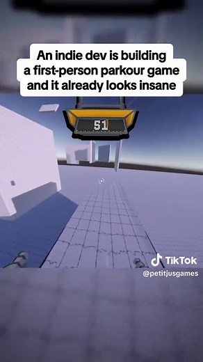 This is so smooth ‌ Found this first-person parkour prototype on Reddit and I can't stop watching it. u/1Percent_Battery is building a Mirror's Edge inspired indie parkour game in Unity with smooth movement, wall runs, wall jumps, and a grapple hook. This is still early development and it already looks incredible. Follow this dev. ‌ #indiegame #newgame #gameplay #parkour