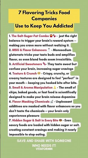 ⚠️ 7 Flavoring Tricks Food Companies Use to Keep You Addicted