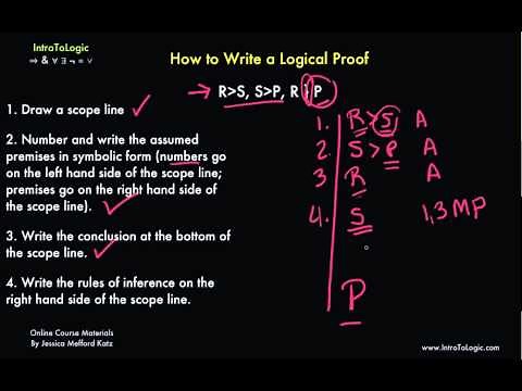 Intro To Logic: How to Write a Logical Proof and Sequents