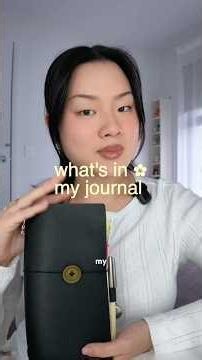what’s in my journal / journal tour 📓☁️🎐 #journal #journaling #leatherjournal #travelersnotebook