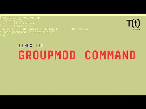 How to use the groupmod command: 2-Minute Linux Tips