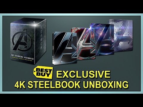Avengers: 4-Movie Collection Best Buy Exclusive 4K+2D Blu-ray SteelBook Set Unboxing