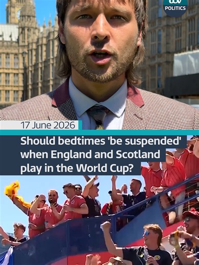 Should bedtimes 'be suspended' after #England and #Scotland play in the #WorldCup? Reporter Lewis Denison spoke to Education Secretary Bridget Phillipson about the late kick-offs #politics #football @itvnews