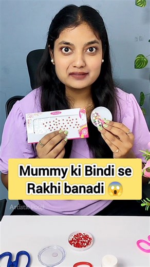 Pooja Goyal on Instagram: "DIY Rakhi using Bindi 😱 Beads from www.beadsnfashion.com use code POOJA100 to get Rs.100 discount on your purchase ❤️ #diy #viral #trending #useful #handmade #hacjs #craft #artisticpooji #rakhi #rakshabandhan #rakhimaking #diyrakhi"