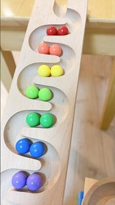 Satisfying Marble Run 🌈🌈 Wooden waves, clacking sounds, long track & water splash! #satisfying