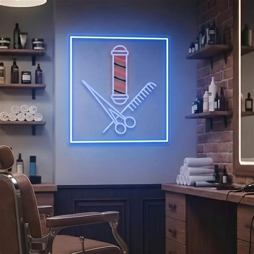 Custom Barber Shop Neon Sign, Personalized LED Light, Hair Salon Decor - Etsy