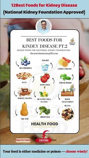 12 Best Foods for Kidney Disease (National Kidney Foundation Approved) #KidneyDisease #KidneyHealth