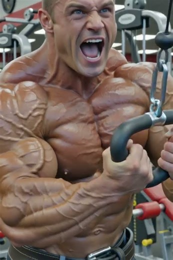 Bodybuilder in gym