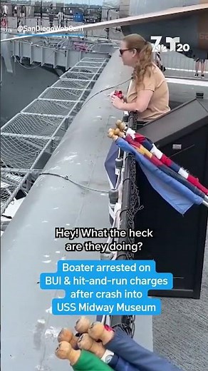 Boater arrested after crashing into USS Midway Museum | NBC 7 San Diego